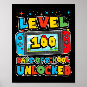Poster Niveau 100 Jours De L'École Complet Jeu Vidéo Game