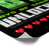 Poster Niveau 100 Jours De L'École Déverrouillé Jeu Pixel (Coin)