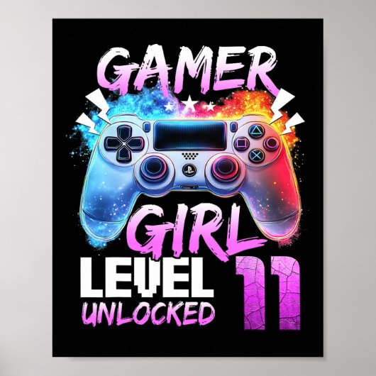 Poster Niveau 11 Débloqué Incroyable Jeu Vidéo 2014 11ème (Devant)