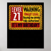 Poster Niveau 21 Ans 21e Anniversaire Avertissement Final (Devant)
