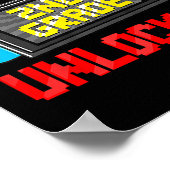 Poster Niveau 2E Année Déverrouillé Retour À L'École Prem (Coin)