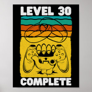 Poster Niveau 30 Joueur complet - 30e anniversaire de mar