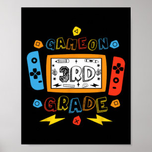 Poster Niveau 3e année débloqué Jeu sur le contrôle de 3e