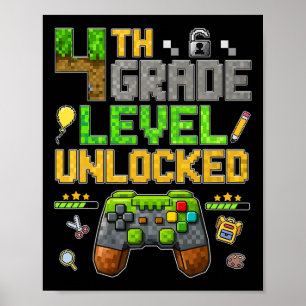Poster Niveau 4e année débloqué drôle Ck à l'école joueur