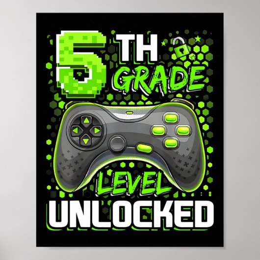 Poster Niveau 5e Débloqué Jeux Garçons Ck À S (Devant)