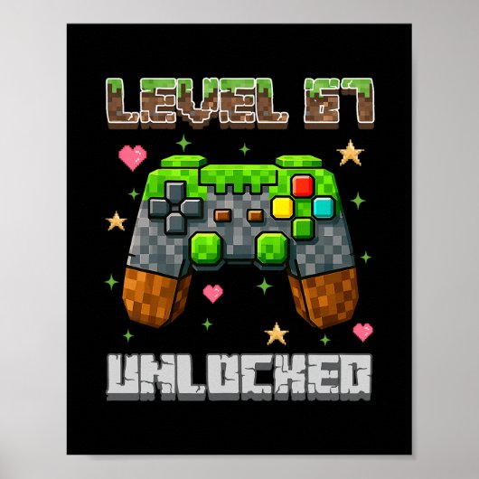 Poster Niveau 67 École de jeu débloquée Mème Six Sept Gar (Devant)