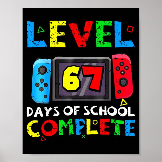 Poster Niveau 67 Jours d'école complets Six Seven Meme Ki (Devant)