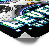 Poster Niveau 7 Débloqué Jeu Vidéo 7ème Anniversaire Garç (Coin)