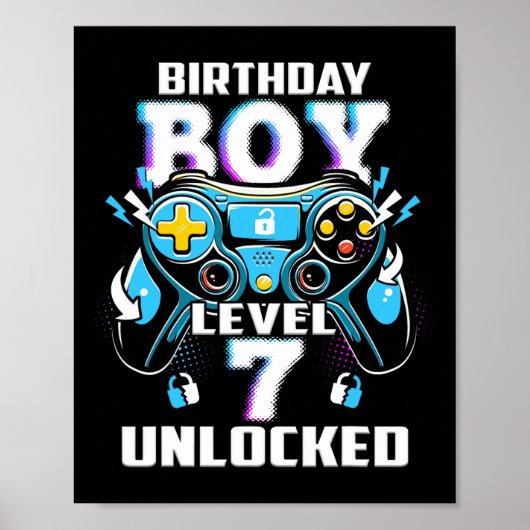 Poster Niveau 7 Jeu vidéo déverrouillé 7e Jeu d'anniversa (Devant)