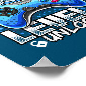 Poster Niveau 8 Jeu vidéo déverrouillé 8e Jeu d'anniversa (Coin)
