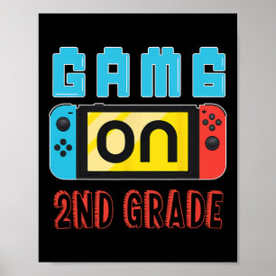 Poster Niveau amusant de 2e année Jeu vidéo débloqué Reto