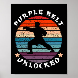Poster Niveau de Ceinture violet Déverrouillé Réussite Ka