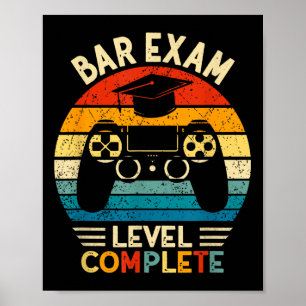 Poster Niveau de l'examen à la barre Complet drôle Avocat
