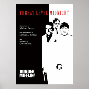 Poster Niveau de menace Minuit Bureau