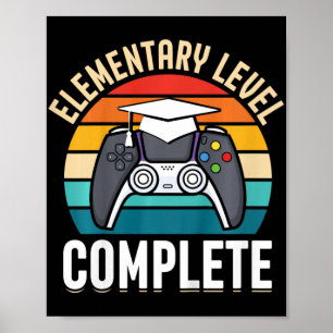 Poster Niveau Élémentaire Complet Gamer Cl De 2024 Gradua