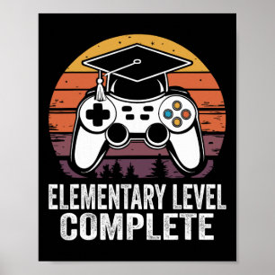 Poster Niveau Élémentaire Complet Gamer Cl De 2025 Gradua