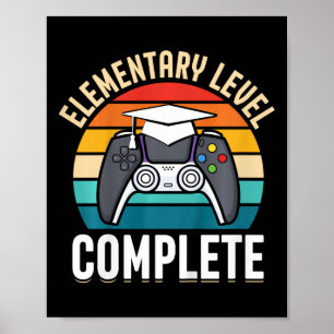 Poster Niveau Élémentaire Enfants Gamer Complet Classe De