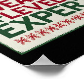 Poster Niveau Expert Pulls de Noël Drôles et Laids (Coin)