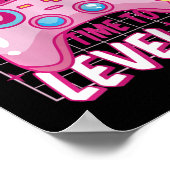 Poster Niveau Fille Déverrouillé Jeu Vidéo Anniversaire C (Coin)