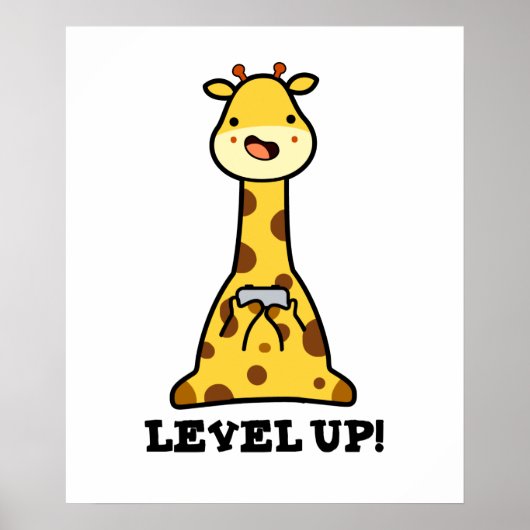 Poster Niveau Haut Funny Giraffe Pun (Devant)
