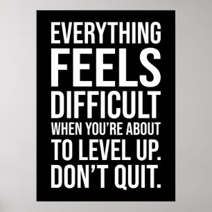 Poster Niveau haut, ne quittez pas - Réussite de l'activi