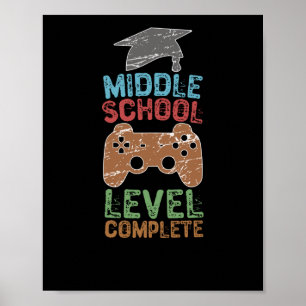 Poster Niveau intermédiaire Terminé - Cadeau d'études