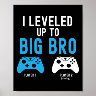 Poster Niveau Jusqu'À Big Brother Design Video Jeu Playe