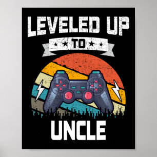 Poster Niveau Jusqu'À Oncle Video Gamer Jeu 1