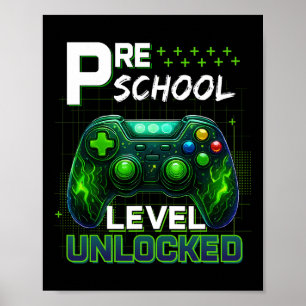 Poster Niveau Maternelle Débloqué Pré-maternelle Garçon J