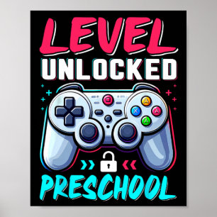 Poster Niveau Maternelle Débloqué Retour à l'école Garçon