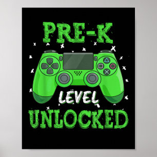 Poster Niveau pré-maternelle débloqué Jeu vidéo retour à