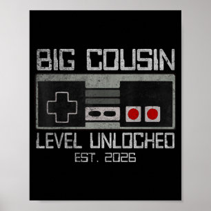 Poster Niveau supérieur atteint, niveau de grand cousin d