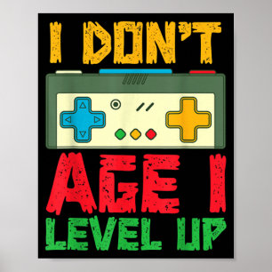 Poster Niveau supérieur en jouant à des jeux vidéo Annive