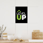 Poster Niveau supérieur, Motivation jeu vidéo, Gamer, Jeu (Cuisine)