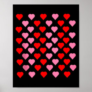 Poster Nk Et Cœurs Rouges Amants Humour Drôle De La Saint
