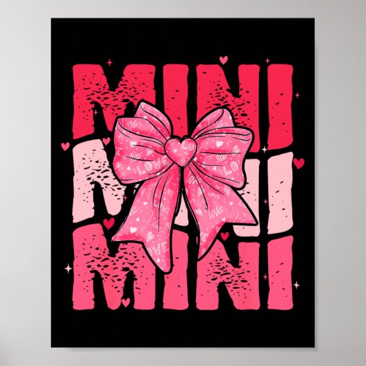 Poster Nk Mini Coquette Bow Happy Valentine Day Mom Mot  (Devant)