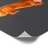 Poster Nk Santa Red Long Haired Dachshund Christmas  (Coin)