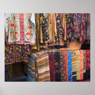 Poster NM, Nouveau-Mexique, Père Noël Fe, vêtements Navaj