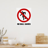 Poster NO Ball Games ⚠ Thai Park ⚠ (Cuisine)