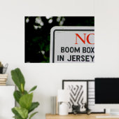 Poster-"No Boom Box in Jersey" Poster (Thuiskantoor)