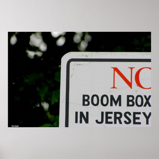 Poster-"No Boom Box in Jersey" Poster (Voorkant)