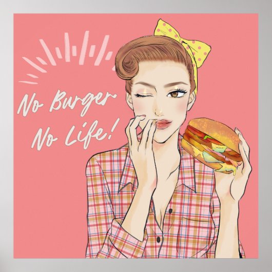 Poster No Burger No Life (Devant)
