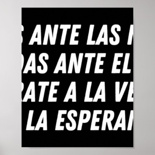 Poster No Cedas Ante Las Mentiras (blanc) (Devant)