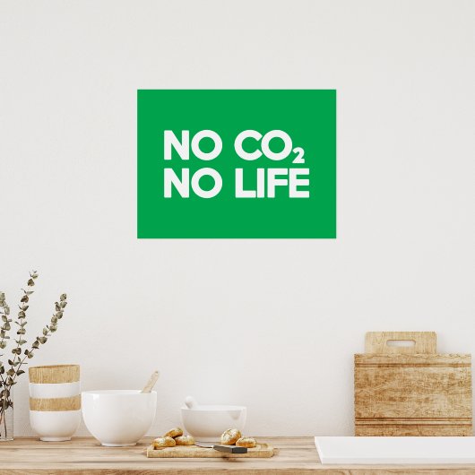 POSTER NO CO2 PAS DE VIE (Cuisine)