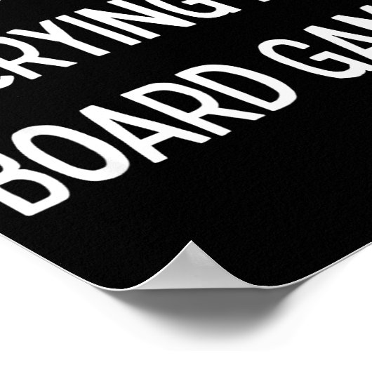 Poster No Crying In Board Games Trivia Game Night Funny Q (Coin)