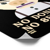 Poster "NO DONUTS, NO SERVICE " funny police officer      (Coin)