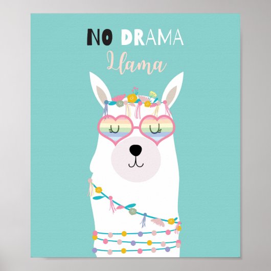 Poster No Drama Llama (Devant)