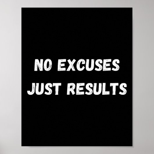 Poster No Excuses (Devant)