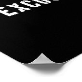 Poster No Excuses Motivational Quote  (Coin)