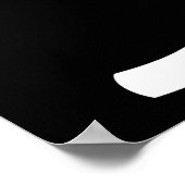 Poster No GMO's for Heathy Food Environment Black (Coin)